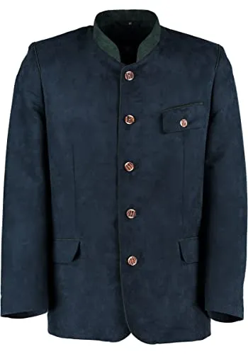 OS Trachten Herren Trachtenjanker mit Stehkragen Wumgake, Größe:32, Farbe:marine