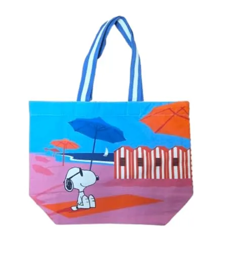 CODELLO SHOPPER COTTON SNOOPY BEACH rot - Stilvoller Begleiter für den Sommer - Der CODELLO SHOPPER COTTON SNOOPY BEACH in Rot ist ideal für den Strand oder den Stadtbummel. Mit großzügigem Stauraum und trendigem Design verbindet er Funktionalität mit modischem Flair. Maße: 52X39X20CM.