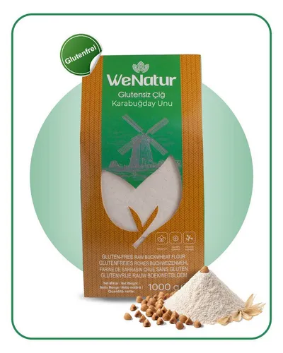 We_Natur Mehl Buchweizenmehl – Glutenfrei, ballaststoffreich & nahrhaft 1kg, 1000 g, 100 % Natürlich, Glutenfrei