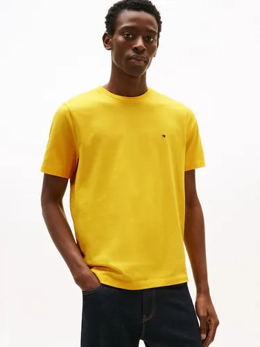 Tommy Hilfiger Herren ESS Seasonal Reg Fit T-Shirt Morningside Yellow - Stylisches und originales Tommy Hilfiger T-Shirt in Morningside Yellow. Hochwertige Verarbeitung für den perfekten Tragekomfort im Alltag.