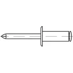 Blindniete 4 x 10 Alu Lackierung schwarz/St. verzinkt S