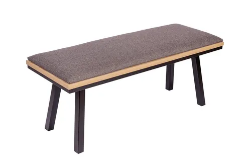 kundler home Sitzbank 'Die Elegante', Essbank, Bank gepolstert L:125cm, Füße massiv, 2er Bank, ideal als Flurbank oder Bank im Esszimmer