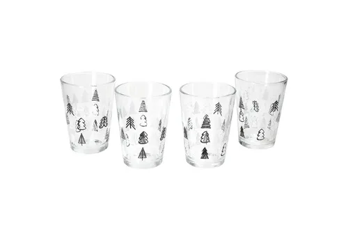 Ritzenhoff & Breker Glas Ritzenhoff Weihnachtsbaum 4x Glühwein-Gläser 240ml H11cm, Glas, Weihnachtsgeschirr, Weihnachten, Weihnachtsset, Geschirr