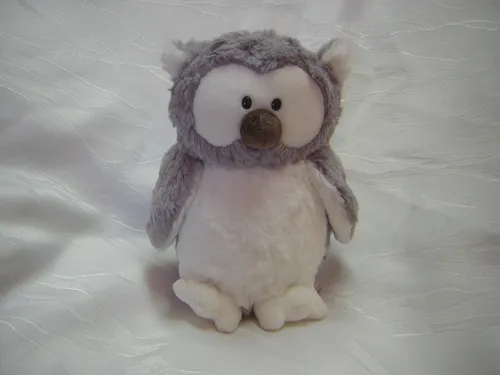 NICI Stofftier EULE SCHNEEEULE Happy Winter grau weiß 20cm stehend 37958  *NEU*