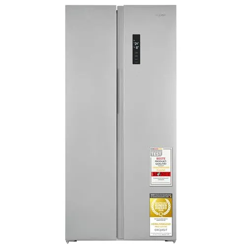 Exquisit Side-by-Side Kühlschrank SBS39-440E inoxlook von Exquisit