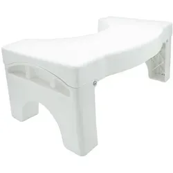 Maximex Faltbarer Toiletten-Fußhocker - Behinderten-Bedarf, optimiert die Sitzposition für eine gesunde und entspannte Toilettennutzung und ist platzsparend zusammenklappbar.
