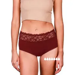 Taynie Periodenslip Deluxe ultra - Periodenunterwäsche sehr starke Blutung - Damen (1-St., 1er-Pack) Auslaufsichere Periodenunterwäsche / Periodenslip aus Bio Baumwolle