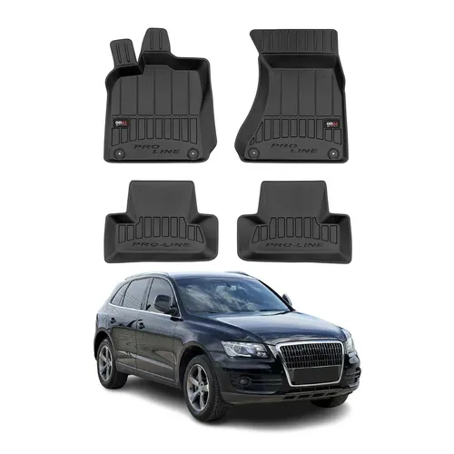 OMAC Gummi Fußmatten Set für Audi Q5 2008-2017 – Premium TPE 3D Automatten in Schwarz - 4-teiliges Fußmatten-Set für Audi Q5 (2008-2017). Wasserfest, rutschfest und leicht zu reinigen – idealer Schutz für den Innenraum Ihres Fahrzeugs.