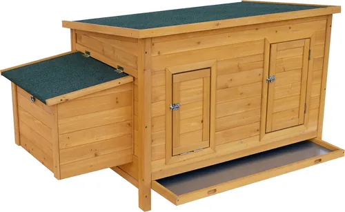 TrendLine Hühnerhaus Emma mit Bodenwanne 146 x 74 x 80 cm - Praktisches Hühnerhaus mit stabiler Bodenwanne, ideal für die artgerechte Haltung von Hühnern. Bietet Schutz und Komfort für Ihre Tiere.