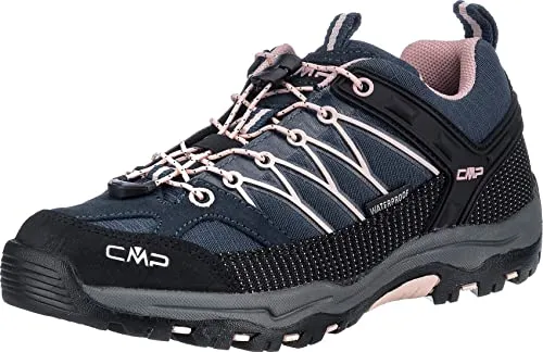 CMP Kinder Rigel Low Trekking Shoe Wp, Asphalt-Rose, 31 - Wanderschuhe mit optimalem Knöchelstützsystem und abriebfestem Schutzband, ideal für kleine Abenteurer bei jedem Wetter.