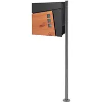 ML-Design ECD Germany Standbriefkasten Edelstahl 120 cm - Modern und Wetterfest - Briefkästen: Robuster Standbriefkasten aus pulverbeschichtetem Edelstahl, mit integriertem Zeitungsfach und sicherem Zylinderschloss für optimale Postaufbewahrung.