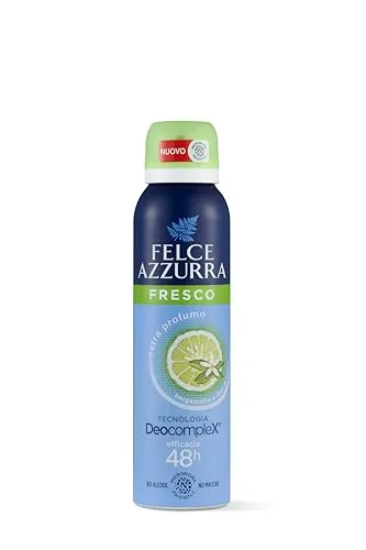 Felce Azzurra - Fresh Deodorant Spray mit Aloe Vera, IdraTalc-Formel, Wirksamkeit 48 Stunden, hinterlässt keine Flecken - 150 ml