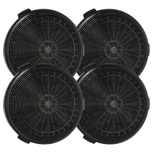 vhbw 4x Aktivkohlefilter kompatibel mit Oranier Siria, Farina, Brisa Dunstabzugshaube - 18,85 cm
