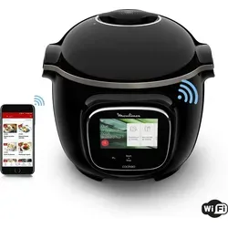 Moulinex Cookeo Touch Multicooker - Intelligenter Hochdruckkocher mit WiFi - Multikocher mit 6 l Fassungsvermögen und neigbarem Touchscreen für einfache Bedienung. Über 250 Rezepte und 13 Kochmodi, ideal für kreative Küche und schnelle Mahlzeiten.