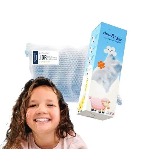 Cloudpillo Memory Foam Pillow für Kinder – Ergonomisches Schlafkissen 37 x 55 cm - Kinderkopfkissen mit verstellbarem Füllsystem für optimale Unterstützung in jeder Wachstumsphase. Atmungsaktiver Memory Foam sorgt für Sicherheit und Komfort im Schlaf.