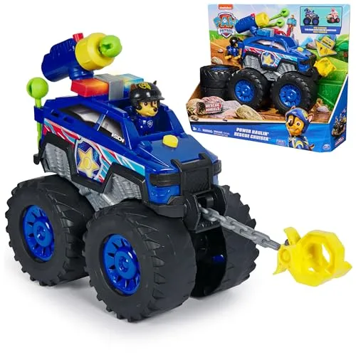 PAW PATROL Rescue Wheels - Chases Deluxe Monstertruck mit Geschoss-Abwurf, motorisierte Seilwinde, Lichter und Geräusche für spannende Rettungsmissionen, geeignet für Kinder ab 3 Jahren