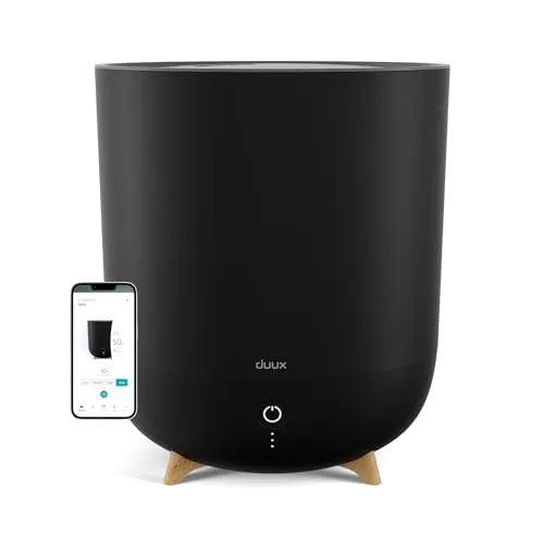 Duux Neo Ultrashall Luftbefeuchter 5L - Smart und Leise für Schlafzimmer und Kinderzimmer - Luftreiniger mit 5L Wassertank und 500ml/h Ausstoß für große Räume. Steuere die Luftfeuchtigkeit smart über die Duux-App oder Sprachassistenten.
