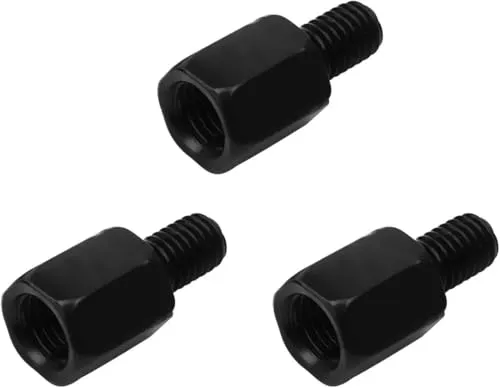 Evermotor Spiegeladapter m10 auf m8 Motorrad Roller Spiegel Adapter Universal 10mm 8mm Linksgewinde/Rechtsgewinde Schwarz(3 Stücke)