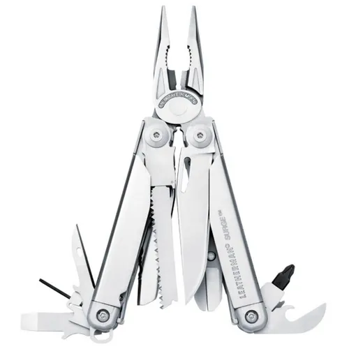 Leatherman Multitool Surge, 830165 - 21 Funktionen für Profis - Handwerkzeuge - Vielseitiges Multitool mit 21 Funktionen, inklusive austauschbarem Drahtschneider und robustem Nylonetui für optimale Mobilität.