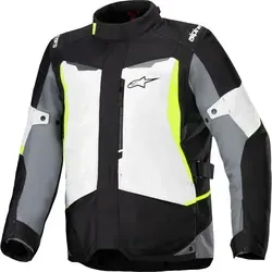 Alpinestars ST-1 WP Herren Motorrad Jacke 4XL - grau-schwarz-fluogelb - Motorradjacke in Größe 4XL mit atmungsaktiven und wasserdichten Eigenschaften, ideal für alle Jahreszeiten. Ausgestattet mit herausnehmbaren Protektoren und 5 Taschen für optimalen Komfort.