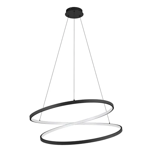 EGLO Ruotale Pendelleuchte Ø700 Schwarz – Elegante Deckenleuchte - Die EGLO Ruotale Pendelleuchte überzeugt mit ihrem modernen Design und der schlanken Bauweise. Ideal für stilvolle Lichtakzente in jedem Raum – flexibel einsetzbar und mit geprüfter Qualität.