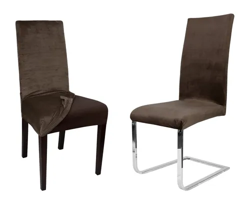 Beautex Stuhlhusse Lea Stuhlhussen, Samt Mikrofaser Stuhlbezug, elastische Stretch Husse