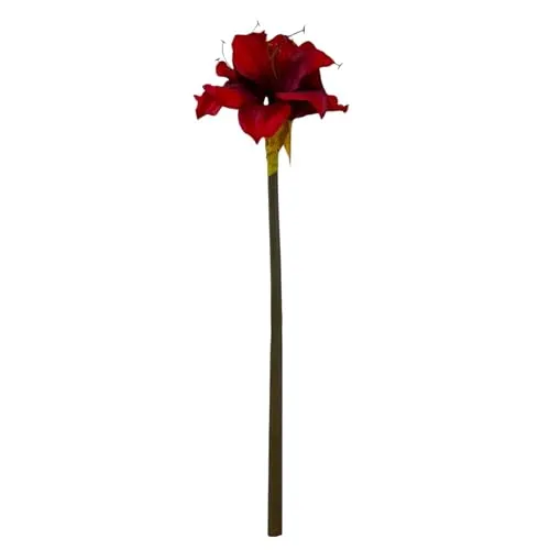 Floratexx Kunstblume Amaryllis 48cm – Elegante Winterdeko - Detailgetreue künstliche Amaryllis mit 3 Blüten für stilvolle Winter- und Weihnachtsdekoration. Ideal für Vasen oder Tischarrangements, pflegeleicht und langlebig.