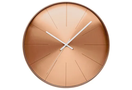 Technoline Wanduhr WT 2410 mit Metallrahmen - Elegante Quarzwanduhr mit Metallrahmen, Durchmesser 390 mm, ideal für stilvolle Wohnräume und Büros.
