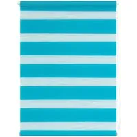 Lichtblick Duo Rollo Klemmfix, ohne Bohren (Blau, 120x150 cm) - Seitenzug- & Springrollos: Praktisches Klemmrollo mit variabler Lichtregulierung, ideal für Sicht- und Lichtschutz - ganz ohne Bohren!
