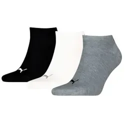 Puma 3P Sneaker Socks Schwarz/Grau Gr 43/46 in grau von PUMA