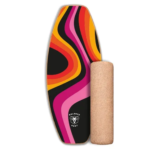 Daffy Boards Balanceboard Allrounder Set mit Korkrolle - Design: Balance Goat Pro Model