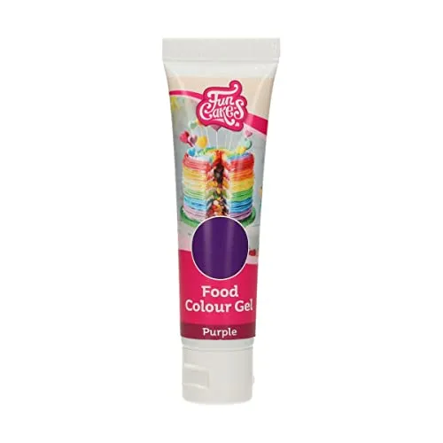 FunCakes Food Colour Gel Violett: Hochkonzentrierte Lebensmittelfarbe für Teig, Sahne, Fondant, Marzipan. Einfache Dosierung. Einzelne Tropfen, um lebendige Farben zu erzeugen. Halal. 30 g.