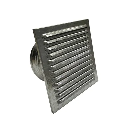 HM Außenluftgitter 21x21 cm 150mm Verzinkt Zuluft Garage Kamin Gartenhaus