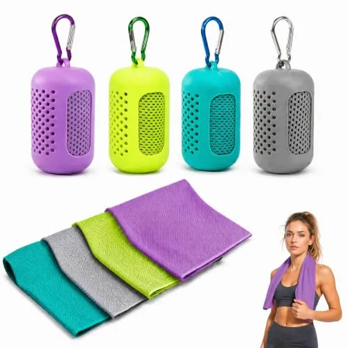 Kühlendes Handtuch 4er Set – Mikrofaser Cooling Towel für Sport & Outdoor