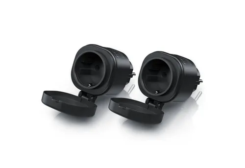 BEARWARE 2x Wifi Outdoor Steckdose - App Steuerung für Smart Home - Steckdosen & Zubehör mit IP44 Schutz, ideal für den Außenbereich. Steuern Sie Ihre Geräte bequem per App und sparen Sie Stromkosten durch intelligente Zeitpläne.