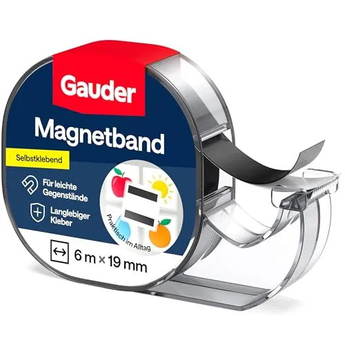 Produktbild Gauder Magnetband 170910, schwarz, selbstklebend