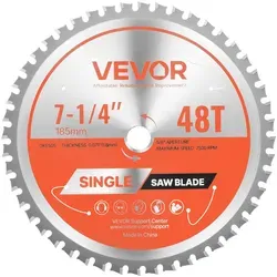 VEVOR Kreissägeblatt 185 mm mit 48 scharfen Zähnen