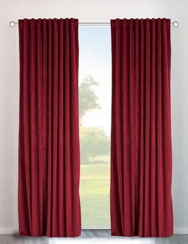 my home Vorhang Velvet uni, 2er Set - Fertiggardinen mit Multifunktionsband, blickdicht und pflegeleicht – ideal für ein gemütliches Zuhause.