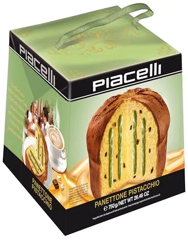 Hefekuchen Panettone Choco Chips und Pistazie 750g von Piacelli