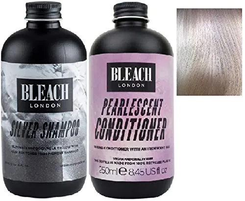 Produktbild Bleach London Silver Shampoo, 250 ml, Perlglanz-Spülung, 250 ml, 2 Stück