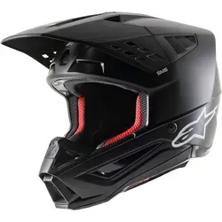 Alpinestars S-M5 Solid 2024 Motocross Helm, schwarz, Größe S - Motorradhelm mit nur 1.350 Gramm, ECE 22-06 zertifiziert und Doppel D-Ring Verschluss für optimale Sicherheit und Komfort beim Fahren.