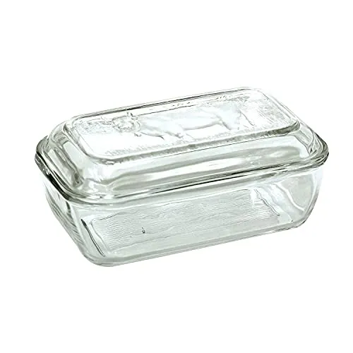 Luminarc Kuh-Butterdose, 1 Stück, Deckel, 1 Stück, transparent