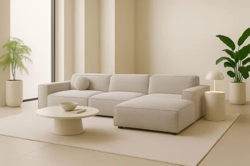 Kaiser Möbel Ecksofa Cursal L-Form - Modular und Komfortabel in Creme - Modulares Ecksofa Cursal mit weicher Polsterung und eleganter Silhouette. Flexibel anpassbar für jedes Wohnambiente – ideal für entspannte Stunden.