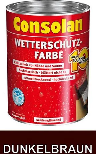 Consolan Wetterschutz Farbe dunkelbraun 0,75 L