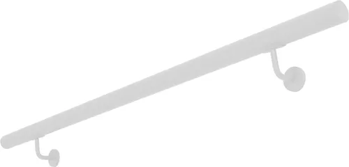 V2Aox Handlauf Treppengeländer aus Edelstahl - Weiß, 60 cm, Rostfrei & Wetterfest - Elegantes Treppengeländer aus hochwertigem V2A-Edelstahl, ideal für Innen- und Außenbereiche. Wetterfest und pflegeleicht, inklusive Montagematerial für einfache Installation. Optimaler Griffkomfort durch 4,2 cm Durchmesser.