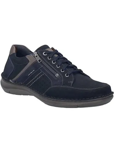 JOSEF SEIBEL New Anvers 87 | Bequemer Halbschuh für Herren in Blau - Halbschuhe aus hochwertigem Echtleder mit herausnehmbarer Innensohle für individuellen Komfort. Ideal für kräftige Füße dank Extra Weite K und rutschfester Gummisohle.