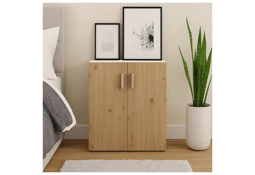 HTI-Living Kommode Nina in Weiß-Artisaneiche