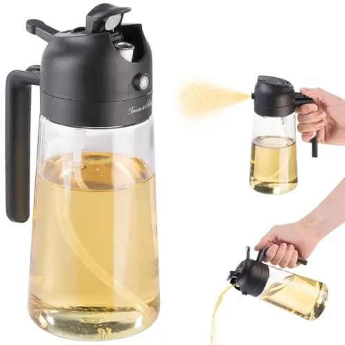 Rosenstein & Söhne 2in1 Öl-Sprühspender aus Glas, 470 ml von Rosenstein & Söhne