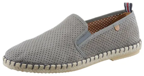 VERBENAS Tom Pacific Espadrille - Bequeme Herren-Slipper in Grau - Herren-Slipper mit Stretcheinsätzen für optimalen Tragekomfort, ideal für Sommer und Strand. Aus perforiertem Textil und gepolsterter Innensohle für angenehmes Gehen.