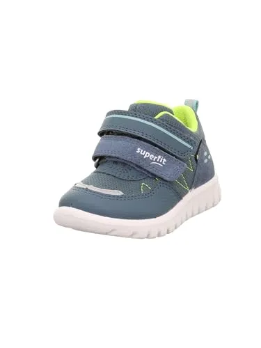 Superfit SPORT7 Mini Sneaker blau/gelb (8030) 26 - Kinder Halbschuhe mit GORE-TEX Membrane für optimale Wasserdichtigkeit und Atmungsaktivität, ideal für Freizeit und Camping. Komfortabel und strapazierfähig mit flexibler PU-Sohle und zwei Klettverschlüssen für sicheren Halt.